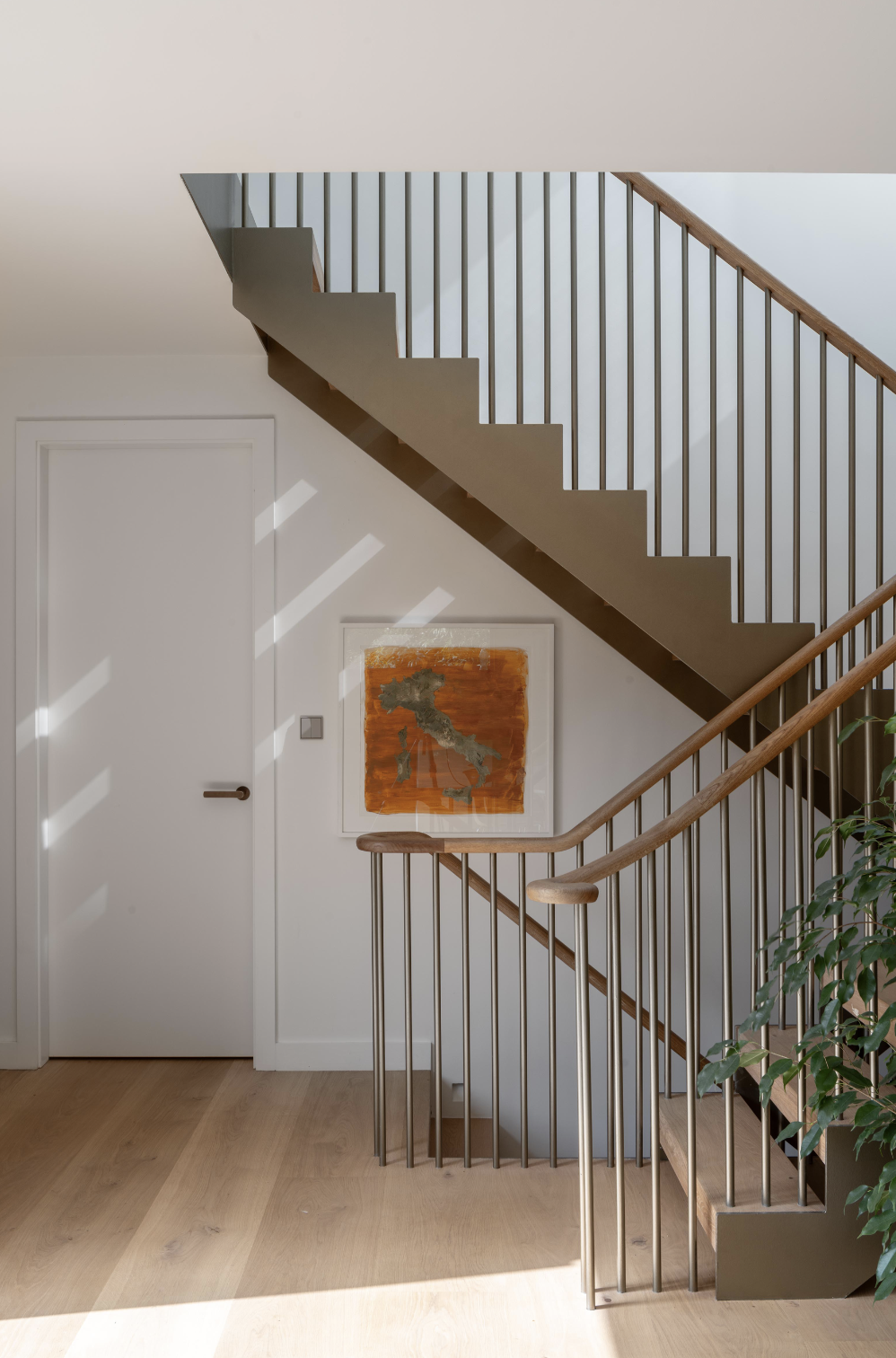 Detail of the modern staircase treads